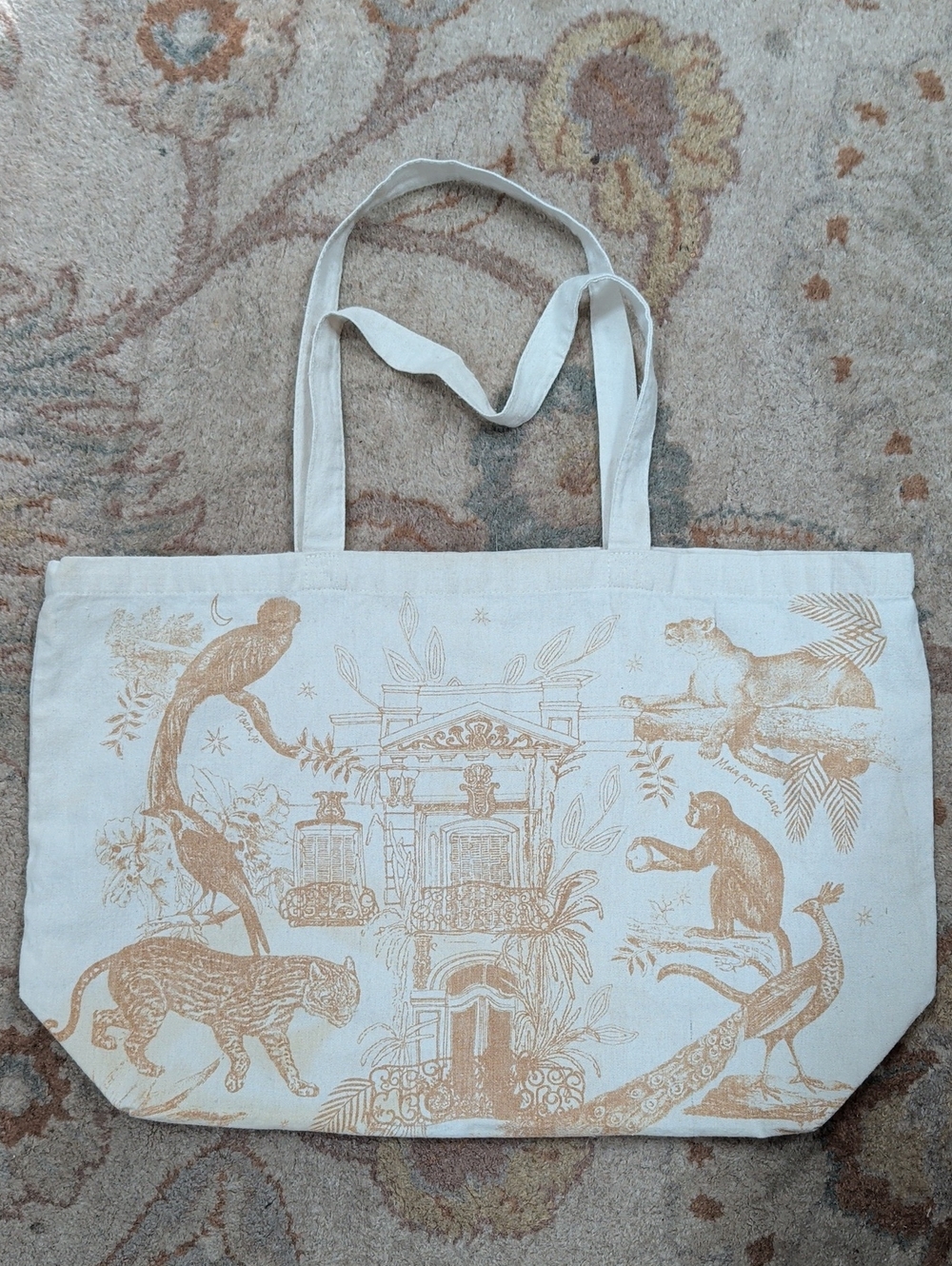 Sezane Canvas Exotic Jungle Animal Tote - Picture 4 of 7